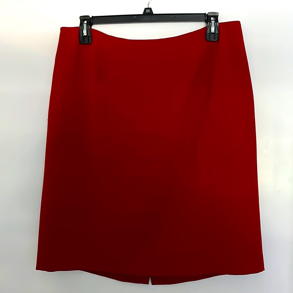 Kasper red suit skirt